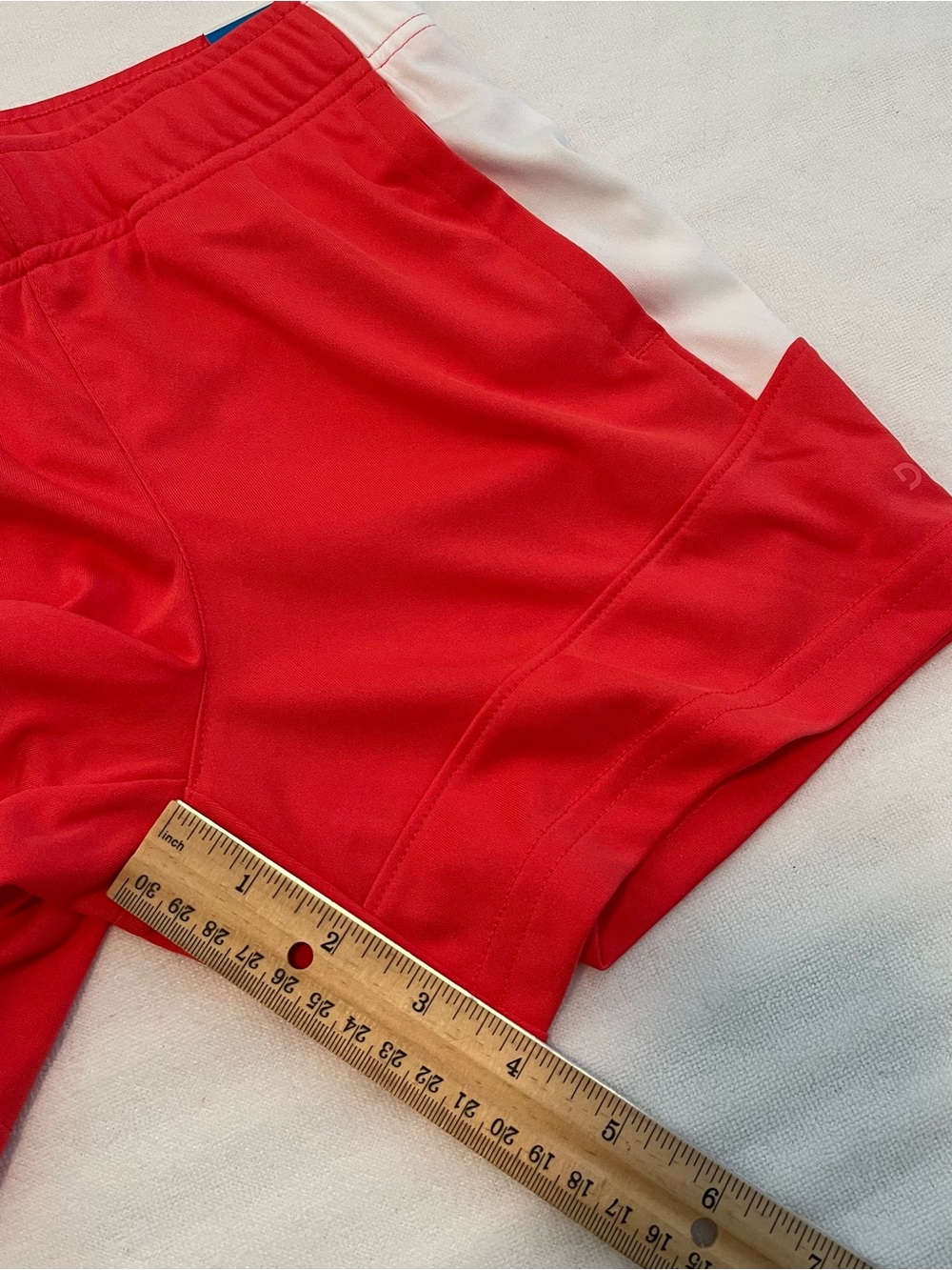 DSG Athletic Gym Shorts XS 6-7 Coral & White 4" Inseam Boys, Unisex, Girls, Kids - Picture 8 of 8